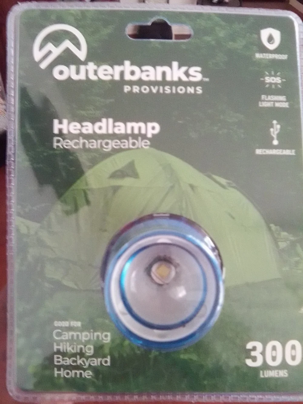 Outerbanks Rechargeable Blue Headlamp - 300 Lumens